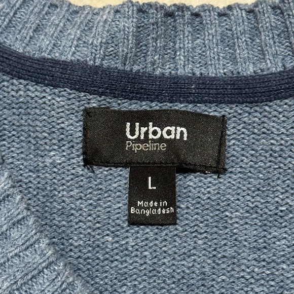 Urban Pipeline Men's Crewneck Sweater - Navy, Red, Gray - Picture 2 of 3